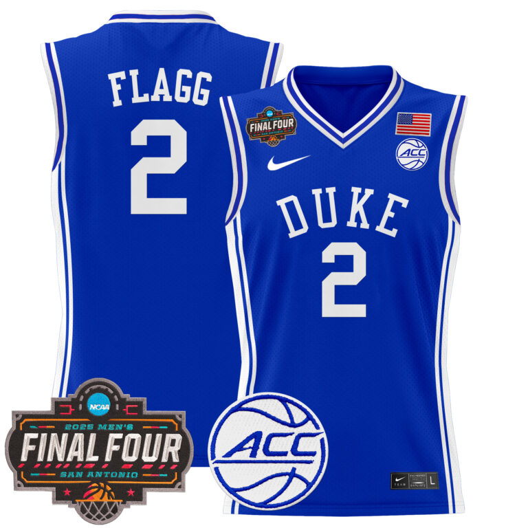 Men Duke Blue Devils #2 Flagg blue 2025 Final Four Patch NCAA Jersey